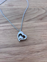 Cargar imagen en el visor de la galería, Collier Cinéraire Double Cœur Argent - photo 1
