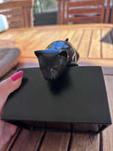 Cargar imagen en el visor de la galería, Urne noire funeraire feline
